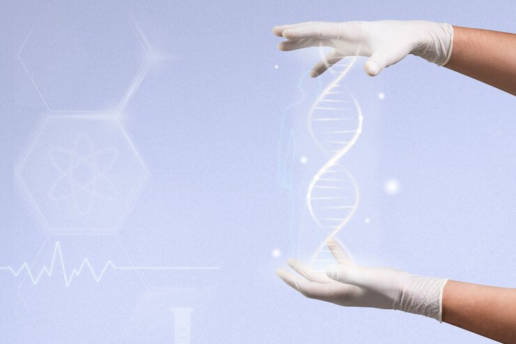 A DNA test kit and sample collection process, helping individuals explore their ancestry and genetic heritage