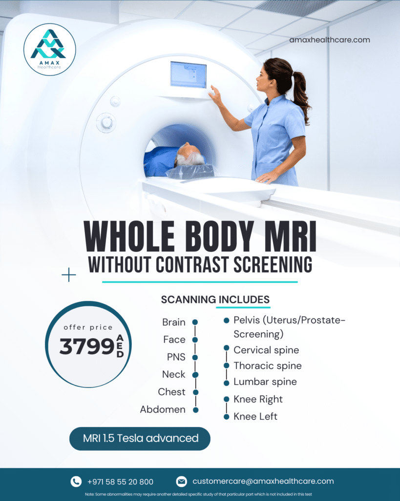 Whole body MRI without contrast screening
